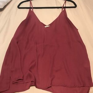 Burgundy spaghetti strap shirt